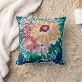 抽象芸術フラワーブーケ絵画ーズ クッション (ブランケット)