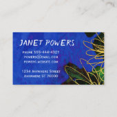 抽象芸術フラワーモダントカスタムの名刺 名刺 (裏面)