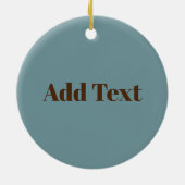 抽象芸術フラワー、追加、編集文字 セラミックオーナメント (裏面)