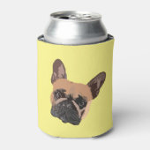 抽象芸術フランスのブルドッグクーラーボックス 缶クーラー (缶正面)
