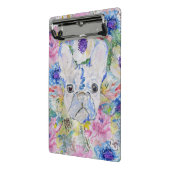 抽象芸術フランスのブルドッグフローラ水絵を描色 ミニクリップボード (アングル2)