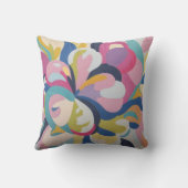 抽象芸術フリーフォームフローラ図形 クッション (裏面)