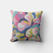 抽象芸術フリーフォームフローラ図形 クッション (正面)