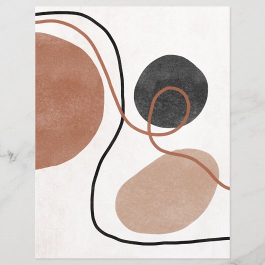 抽象芸術フリーフォーム図形スクラップブック紙 (正面)