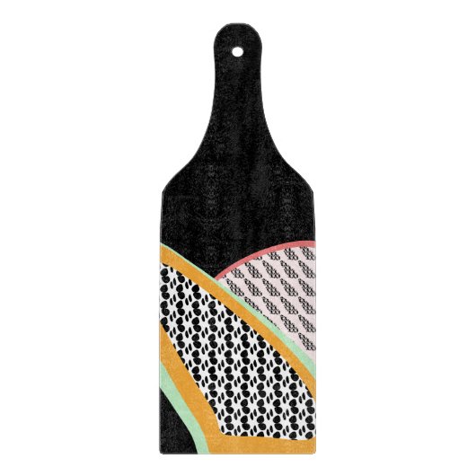 抽象芸術フルーツパパイヤドラゴンフルーツパターン カッティングボード (正面)