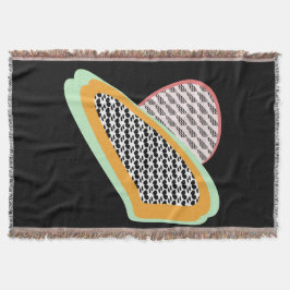 抽象芸術フルーツパパイヤドラゴンフルーツパターン スローブランケット