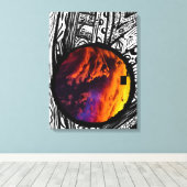 抽象芸術フレームアート写真(魔法スカイ) キャンバスプリント (インサイチュ (ウッドフロア))