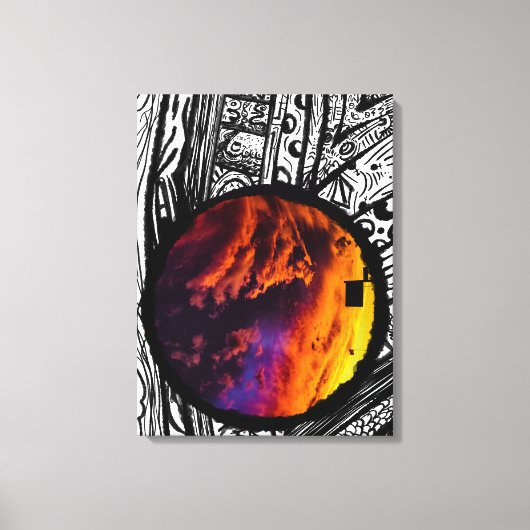 抽象芸術フレームアート写真(魔法スカイ) キャンバスプリント (正面)