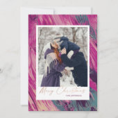 抽象芸術フレームメリークリスマスフォト シーズンカード (正面)