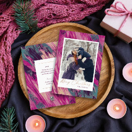 抽象芸術フレームメリークリスマスフォト シーズンカード