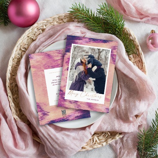 抽象芸術フレームメリークリスマスフォト シーズンカード