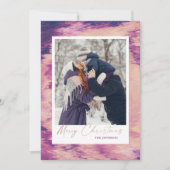 抽象芸術フレームメリークリスマスフォト シーズンカード (正面)