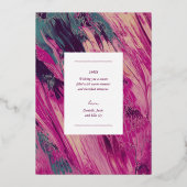 抽象芸術フレームメリークリスマスフォト 箔シーズンカード (裏面)