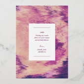 抽象芸術フレームメリークリスマスフォト 箔シーズンカード (裏面)