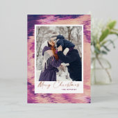 抽象芸術フレームメリークリスマスフォト 箔シーズンカード (立ち正面)