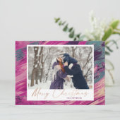 抽象芸術フレームメリークリスマス2写真 シーズンカード (スタンド正面)