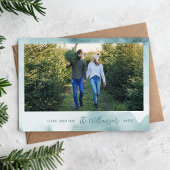 抽象芸術フロストブルーウォーターカラー差出人住所 ラベル