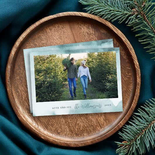 抽象芸術フロストモダンホリデーフォトカード シーズンカード