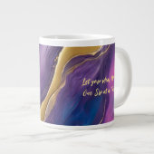 抽象芸術フローアーやる気を起こさせるト –  ジャンボコーヒーマグカップ (正面右)