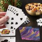 抽象芸術フローアートブルーパープルピンクと金ゴールド- トランプ (インサイチュ)