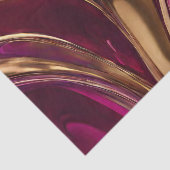 抽象芸術フローアート – 明るい赤紫色紫と金ゴールド- 薄葉紙 (詳細)
