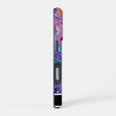 抽象芸術フローカラーのカスタマイズ iPhoneケース (右側面)