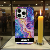 抽象芸術フローカラーのカスタマイズ iPhoneケース