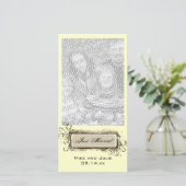 抽象芸術フローラたった今結婚しましたフォトカード 案内状 (スタンド正面)