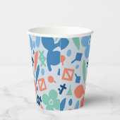 抽象芸術フローラと幾何学的パタカラフルーン 紙コップ (右)