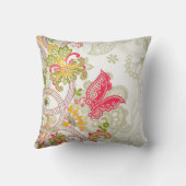 抽象芸術フローラと蝶装飾用クッション クッション (裏面)