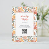 抽象芸術フローラと鳥の中世紀半モダンば結婚 エンクロージャーカード (スタンド正面)