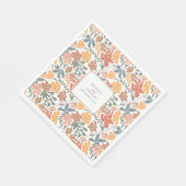 抽象芸術フローラと鳥の中世紀半モダンば結婚 スタンダードランチョンナプキン (角)