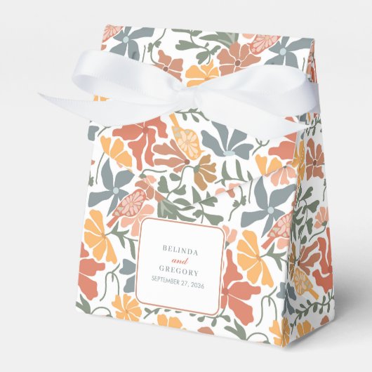 抽象芸術フローラと鳥の中世紀半モダンば結婚 フェイバーボックス (正面サイド)