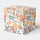 抽象芸術フローラと鳥の中世紀半モダンば結婚 フェイバーボックス (裏面サイド)