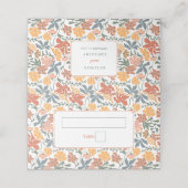 抽象芸術フローラと鳥の中世紀半モダンば結婚 プレイスカード (外部開封)