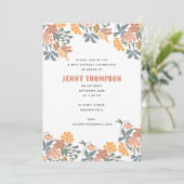 抽象芸術フローラと鳥ミッドセンチュリーバースデーパーティー 招待状 (スタンド正面)