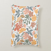 抽象芸術フローラと鳥ミッドセンチュリーパタモダンーン アクセントクッション (裏面(縦))