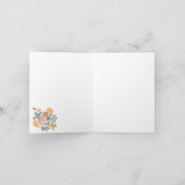 抽象芸術フローラと鳥ミッドセンチュリーパタモダンーン カード (内部)