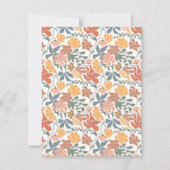 抽象芸術フローラと鳥ミッドセンチュリーパタモダンーン サンキューカード (裏面)