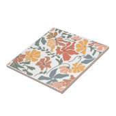 抽象芸術フローラと鳥ミッドセンチュリーパタモダンーン タイル (側面)