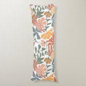 抽象芸術フローラと鳥ミッドセンチュリーパタモダンーン ボディピロー (正面縦)