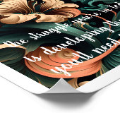 抽象芸術フローラのインスピレーションと強さ ポスター (角)