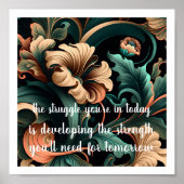 抽象芸術フローラのインスピレーションと強さ ポスター (正面)