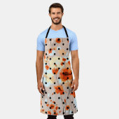 抽象芸術フローラのシームレスなパターン(フィールドポップパイ) エプロン (着用した状態)