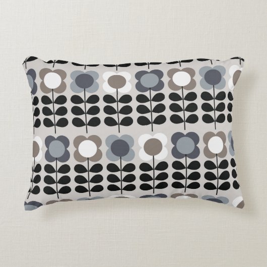 抽象芸術フローラのシームレスなパターン。北欧スタイル。ビ アクセントクッション (正面)