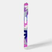 抽象芸術フローラの喜び – 紫と灰色 Case-Mate iPhoneケース (裏面 / 右)