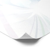 抽象芸術フローラの背景(青と白) ポスター (角)