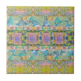 抽象芸術フローラアクリル タイル