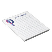 抽象芸術フローラアルファベットの並び ノートパッド (アングル)