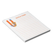 抽象芸術フローラアルファベットの並び ノートパッド (アングル)